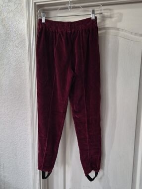 Geoffrey Beene Vintage Velour Stirrup Pants Sz Small